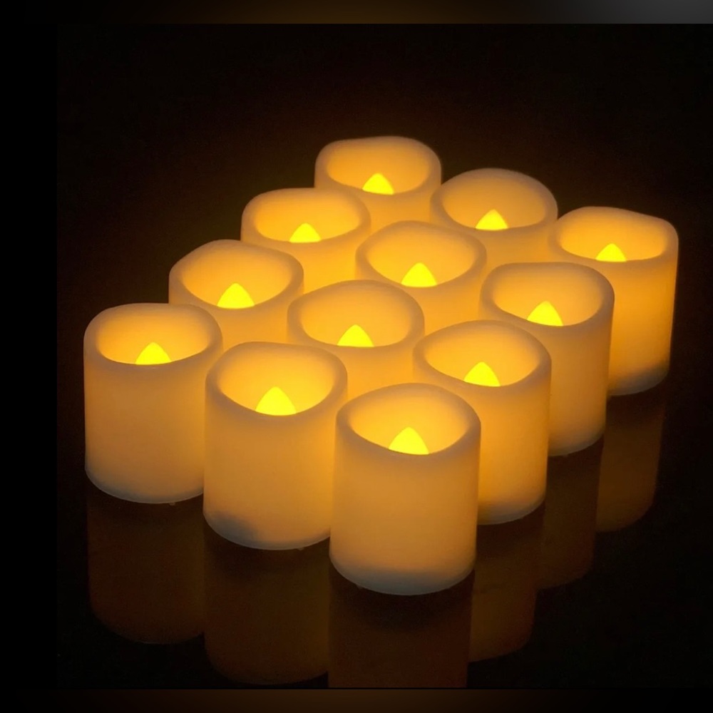 Set of 2 Shymery Flameless Votive Candles Flameless Flickering Electric 48x